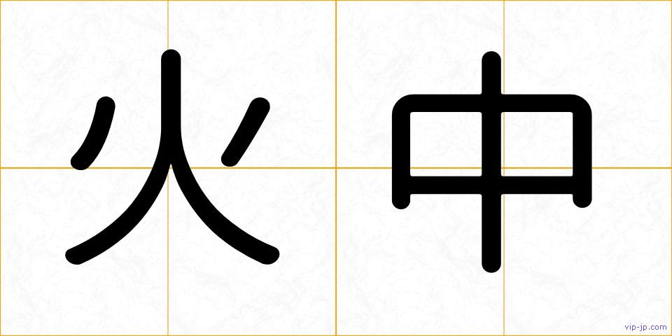 火中の画像