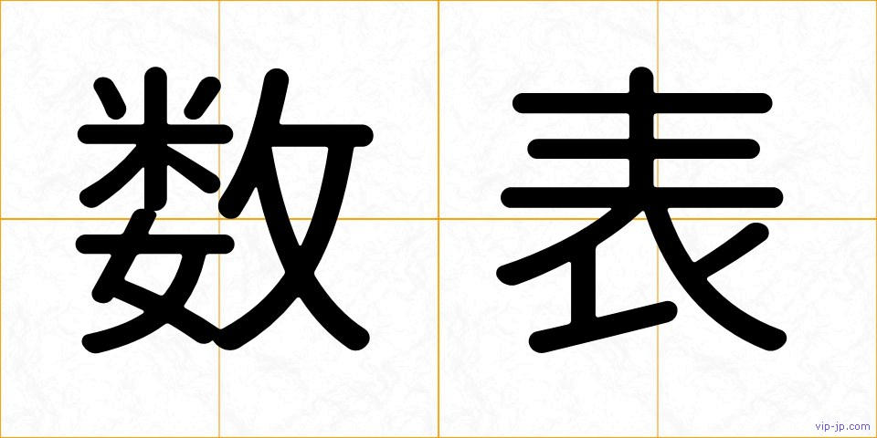 数表の画像
