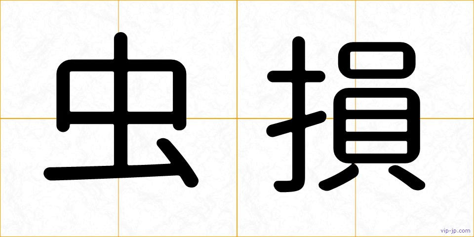 虫損の画像