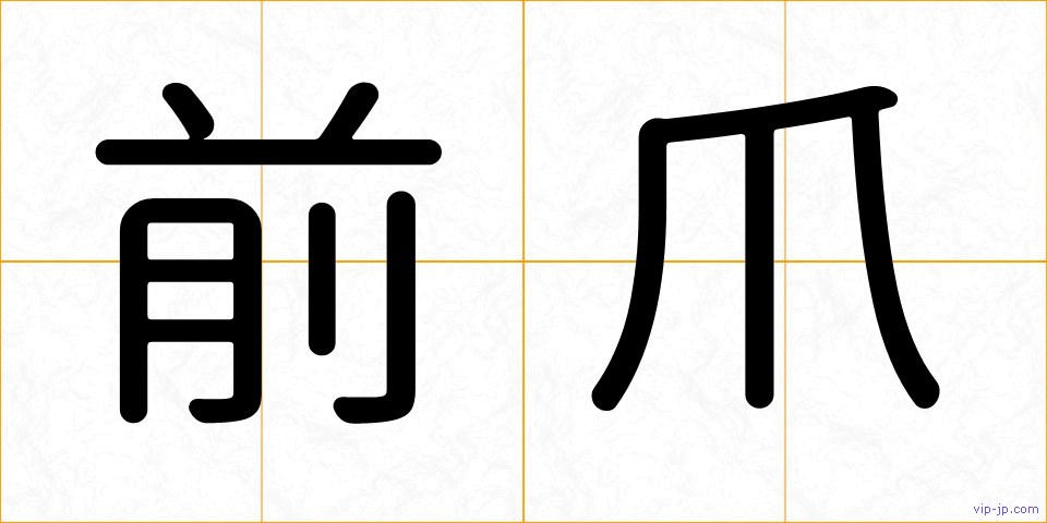 前爪の画像