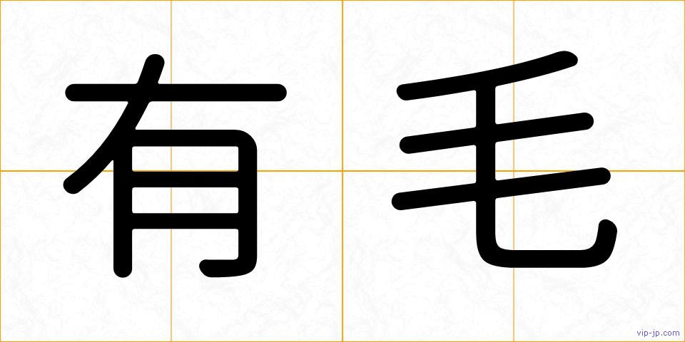 有毛の画像