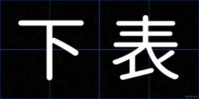 下表