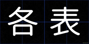 各表